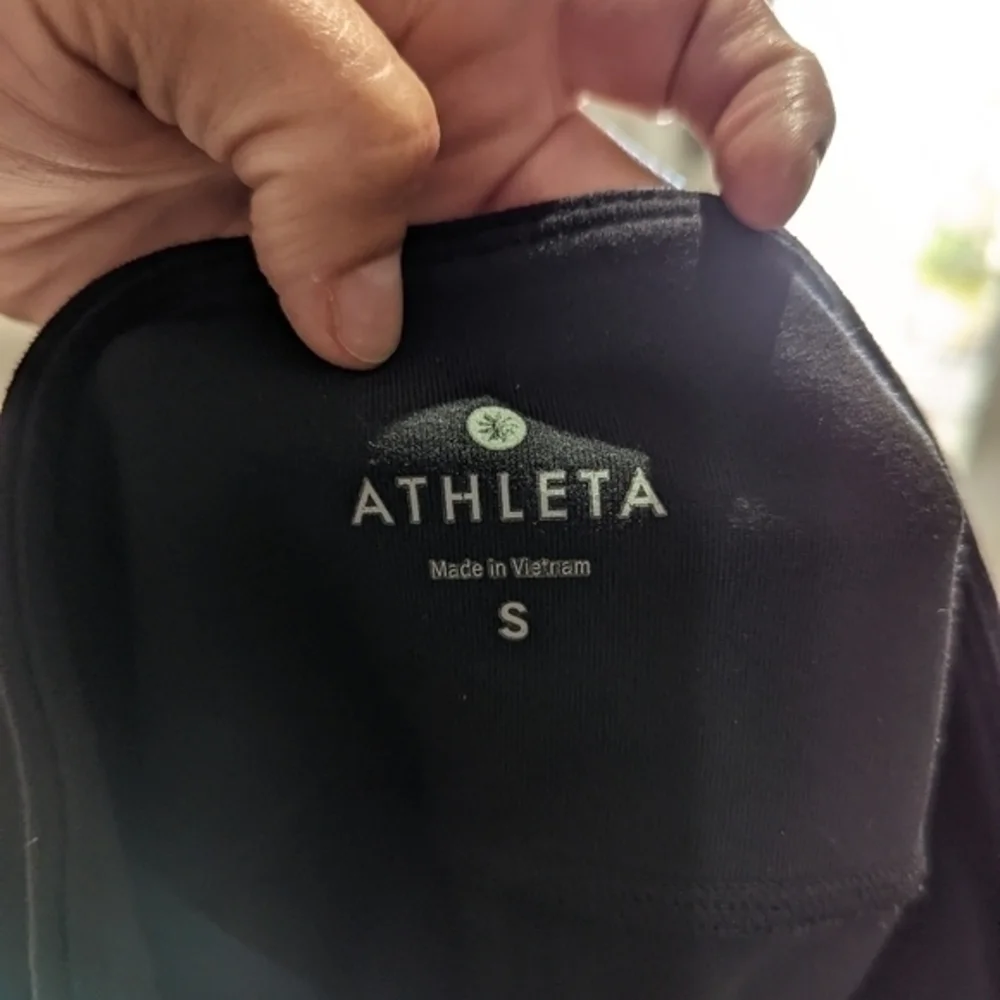 Athleta‎ Gray Reflective Tux Chaturanga Ankle Zip Full Length Activewear Bottoms